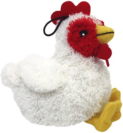 Look Who is Talking Chicken Plush Dog Toy